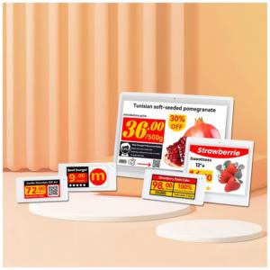 AIEINK 10 pièces 4 couleurs 2,4 GHz Écran Eink Étiquette <span class=keywords><strong>de</strong></span> prix numérique intérieure Kit <span class=keywords><strong>de</strong></span> démonstration avec une autonomie <span class=keywords><strong>de</strong></span> batterie <span class=keywords><strong>de</strong></span> 5 ans et alimentation PoE - Product Image 1