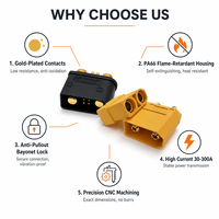 Assortiment de connecteurs de batterie QS XT Series à courant élevé, mâle/femelle, plaqués or, XT60 QS10, prise d'alimentation anti-étincelles, utilisée pour les drones