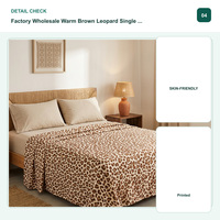 Sprei Mikrofiber Bermotif Leopard, Bahan Bernapas, Grosir Pabrik, Tahan Lama untuk Semua Musim, Cocok untuk Hotel dan Rumah di Afrika