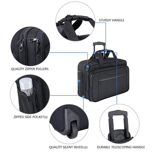 Sac à roulettes pour ordinateur portable de 17,3 pouces, sac de voyage imperméable pour ordinateur portable, sac à roulettes pour ordinateur portable avec poches RFID pour les voyages - Product Image 2