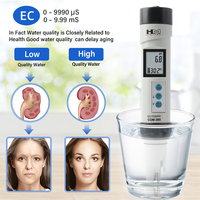 Testeur numérique HM 4 en 1 EC /TDS/température/PH étanche avec étalonnage ATC et outil de maintien des données COM-300