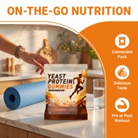 Gummies protéinés végétaliens à base de protéines végétales, 15g 20g, marque privée OEM, pour une collation saine, riches en nutriments essentiels