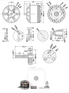 เครื่องบินโมเดลเสือ MN3515 T-MOTOR KV400มอเตอร์ไร้แปรงถ่านแบบหลายแกนสำหรับเครื่องบินไร้คนขับมืออาชีพ - Product Image 4