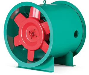 Axial Flow Fire Smoke Exhaust Fan Fire-control Fan Ventilation Fan For Extraction Smoke Htf Series