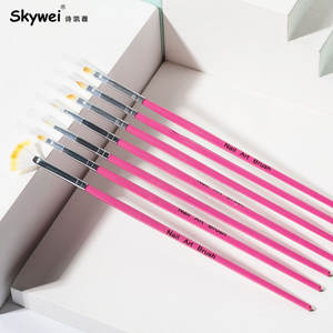 Ensemble de pinceaux de nail art de haute qualité, nylon/kolinsky, ensemble de pinceaux de peinture pour nail art, échantillons gratuits, logo imprimé bienvenue - Product Image 1
