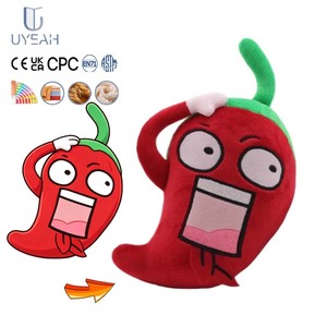 UYEAH OEM/ODM Pendentif en peluche personnalisé en forme de légumes et fruits (poivron, carotte), jouet en peluche doux et personnalisé en forme de plantes de dessin animé - Product Image 1