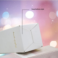 Petite boîte de papier pliante à fond fermé en or, estampage automatique, impression CMJN pour cosmétiques et parfums, utilisation de la crème pour le visage par stratification mate