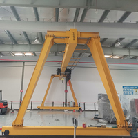 Grue portique monopoutre de 8 tonnes à roulement au sol, haute sécurité, pour chantier de fabrication d'acier, fournie directement par l'usine