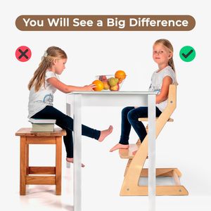 Chaise haute en <span class=keywords><strong>bois</strong></span> |   Siège pour tout-petit réglable <span class=keywords><strong>et</strong></span> évolutif |   Parfait pour les cuisines modernes <span class=keywords><strong>et</strong></span> minimalistes, <span class=keywords><strong>bois</strong></span> naturel <span class=keywords><strong>et</strong></span> <span class=keywords><strong>blanc</strong></span> - Product Image 6