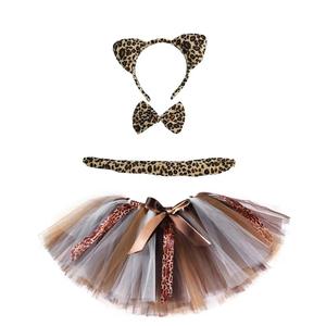 Tenues sur <span class=keywords><strong>le</strong></span> thème des animaux <span class=keywords><strong>de</strong></span> <span class=keywords><strong>la</strong></span> <span class=keywords><strong>jungle</strong></span> pour filles Cerf Léopard Tigre Zèbre Éléphant Bandeau Queue Jupe en tulle Tutu Ensemble Carnaval Journée mondiale <span class=keywords><strong>du</strong></span> <span class=keywords><strong>livre</strong></span> - Product Image 4
