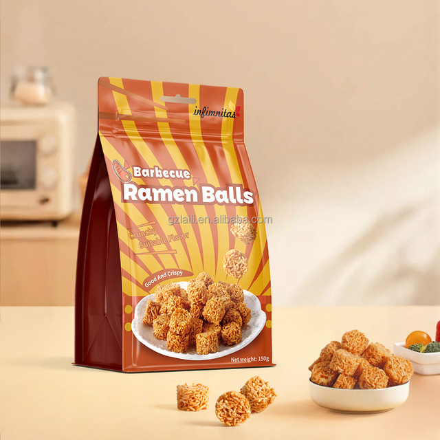 Direct From Factory Korean Crispy Fried Ramen Chips Customizable Bag Instant Noodle Snack