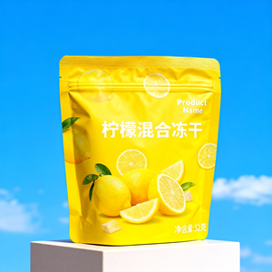 Sachets Doypack personnalisés de qualité alimentaire à fermeture auto-adhésive pour tranches de citron lyophilisées, boissons et tranches lyophilisées de <span class=keywords><strong>fruits</strong></span> et légumes - Product Image 4