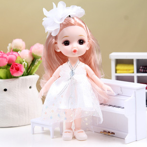 Poupée sirène en vinyle mignonne en PVC, ensemble princesse articulé et interchangeable, cadeau de vacances pour fille - Product Image 2