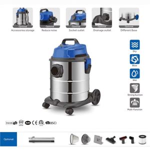 Aspiradora Multifuncional con Filtro HEPA para Húmedo y Seco, Bolsa de 15L/20L de Capacidad, Succión y Soplado, Fácil Limpieza, Alta Eficiencia, Tipo Tambor - Product Image 6