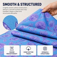 Tissu en coton personnalisé à imprimer soi-même, motif floral tissé, respirant, 100% coton popeline pour robe, bricolage fait maison