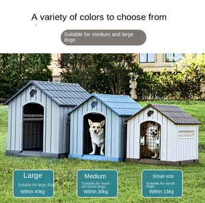 Casa para Perros y Gatos <span class=keywords><strong>Grande</strong></span>, Desmontable, de Plástico, Resistente a la Lluvia, Lavable, Fácil de Montar, para Exteriores - Product Image 5