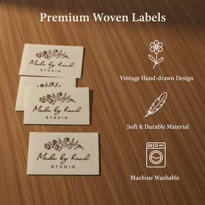 Étiquettes cousues lavables en non-tissé écologiques avec logo de marque personnalisé pour sacs/chaussures/vêtements - Luxe durable - Product Image 3