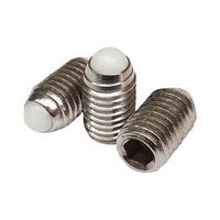 Vis de positionnement M3-M16 en acier inoxydable à ressort avec embout en nylon POM pour fixations, vis de réglage personnalisées