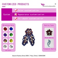 Applique florale en strass faite à la main pour vêtements et sacs DIY, lavable, à coller, broderie florale décorative