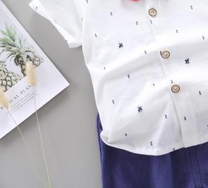 Achetez directement de Chine : Ensemble chemise polo en coton à manches courtes avec nœud papillon, style gentleman anglais haut de gamme pour bébé garçon – Nouvelle collection très tendance - Product Image 3