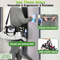 Organisateur de rangement avec poignée - Grand sac de rangement pour les produits de nettoyage de la maison et de la salle de bain, sac de rangement pour produits de nettoyage, sac de ménage