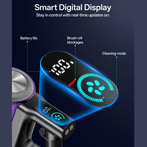 <span class=keywords><strong>Aspirateur</strong></span> sans fil puissant pour poils d'animaux, <span class=keywords><strong>tapis</strong></span> <span class=keywords><strong>et</strong></span> sols durs, avec écran LED <span class=keywords><strong>et</strong></span> brosse anti-emmêlement - Product Image 4