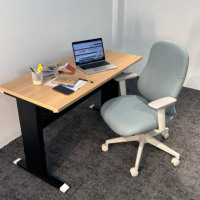 Table de bureau moderne avec plateau MFC, bureau de conférence simple, table de réception exécutive, mobilier de bureau commercial