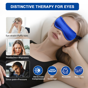 Mascarilla de Gel 3D <span class=keywords><strong>para</strong></span> Terapia Ocular al por Mayor - Dimensiones: Compra a Granel, Mascarilla de Sueño con Sensación de Seda Negra/Azul <span class=keywords><strong>para</strong></span> Spa, Hotel, Viajes, Regalo Promocional - Product Image 3