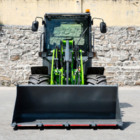 Chargeuse frontale électrique compacte 4x4 à cabine fermée, 400 kg - 600 kg, mini-chargeuse sur roues 600 kg