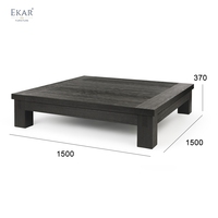 EKAR pour Stanley Table basse en bois massif Design fait à la main pour une élégance intemporelle dans la maison, le bureau, la chambre et le salon