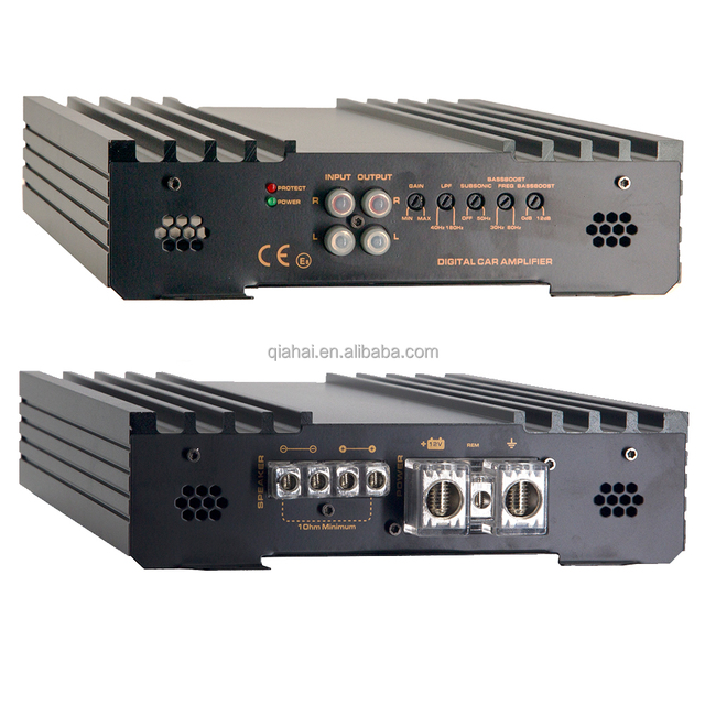 QIAHAI D1000 Car Amplifier Class D Monoblock 1000W 1 2 4 Ohm Mini Car Amps Digital Car Audio Play Music Auto Mono Amplifier