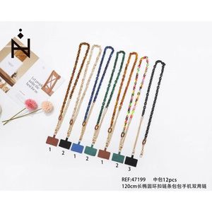 Catena per Borsa in Acrilico con Chiusura a Lucchetto, Catena per Telefono Lunga 120 Cm con Anello Ovale, Catena a Doppio Uso - Product Image 3