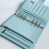 Luxuriöser A6 Spiegelglanz-Krokodil-PU-Leder Budget-Organizer, Hardcover Loseblatt-Notizbuch, Planer-Bucheinband