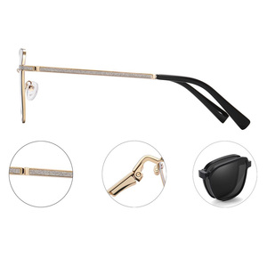 Nuevas Gafas <span class=keywords><strong>de</strong></span> Sol <span class=keywords><strong>de</strong></span> Moda <span class=keywords><strong>de</strong></span> Lujo 7108 con Clip Metálico Sólido, <span class=keywords><strong>Lentes</strong></span> Tácticas Coloridas, Polarizadas, Magnéticas, para Mujer, TR90 - Product Image 2