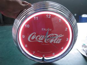 ネオン時計カスタムロゴガラス中国メーカーイエローリングネオンライト数値ネオン壁掛け時計 - Product Image 5