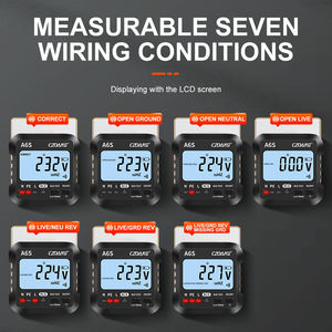 Probador de enchufe de pantalla LCD de 2,2 pulgadas con pantalla de luz indicadora mide 250V cableado Detector DE ESTADO analizador 220V voltaje - Product Image 3