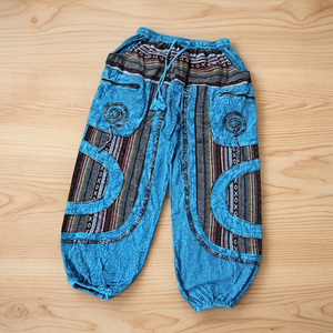 Alladin pant High Waist cotton balloon Harem Yoga Pants Stylish <b>Trousers</b> From Indian Manufacturers <b>Light</b> Wash - Product Image 3