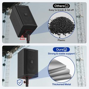 Soporte Adaptador Universal de Metal para Altavoces de 35 mm, para Sistemas de Audio Profesional/<span class=keywords><strong>DJ</strong></span>/PA, Paquete de 2 - Product Image 4