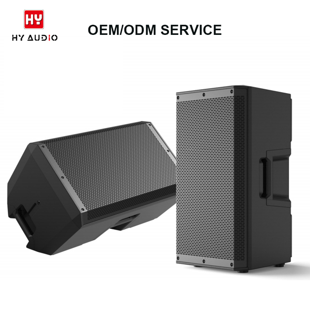 HY AUDIO High Quality 12 Inch 15 Inch Empty Plastic Speaker Box Hot Sale Column Empty Speaker Box Cabinet Black Color
