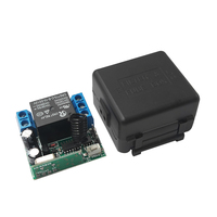 Module de commutation sans fil RF à relais longue portée 433 MHz, télécommande, DC 12V 10A 1CH, récepteur émetteur, moteur de porte de garage