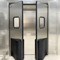 Porte battante industrielle à double action en acier inoxydable 304, insonorisée, ignifuge, certifiée ISO9001 CE pour l'intérieur