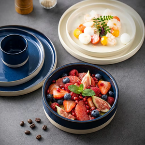 Set di Tazze e Piatti in Ceramica Giapponese di Grado Commerciale Kingze per Caffetterie Specializzate e Brunch - Product Image 3