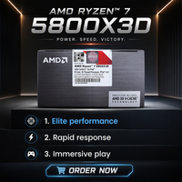 Baru Dalam Kemasan Ryzen7 5800X3D 8-Core 3.6 GHz 14NM Socket AM4 CPU Desktop 16-Thread Tanpa Kipas 6MB L2 Cache Virtualisasi