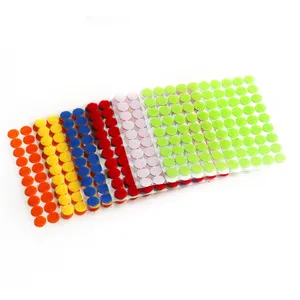 100pair/roll Wholesale Lucency Adhesive Velcroes Dots Roundness Adhesive Hook And Loop Dots Custom Fastener