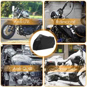 Housse de moto imperméable anti-UV avec trous de verrouillage, pour intérieur et extérieur, accessoires de rangement pour scooter - Product Image 5