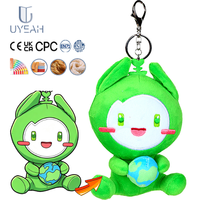 Porte-clés en peluche chat de dessin animé doux UYEAH OEM/ODM CE CPC EN71, cadeau personnalisé, mascotte animale, jouet en peluche chat, cadeau pour enfant