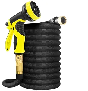 Four-length Garden Flexible Expandable Hose with Brass Fittings for all watering needs with garden sprinkler