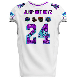 Uniforme de football américain de qualité supérieure, vêtements d'équipe sportive personnalisés, maillot de football à manches courtes, design imprimé, uniforme américain - Product Image 3