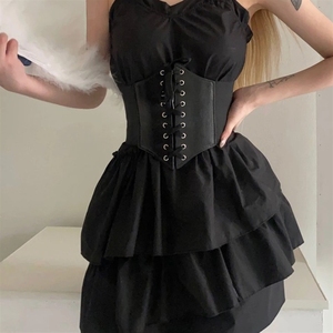 Corsé de moda, cinturones anchos, cinturón adelgazante moldeador de cuerpo de piel sintética para mujer, cinturón elástico ajustado de cintura alta para uso diario - Product Image 2