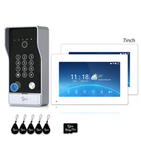 Système d'interphone vidéo intelligent WiFi filaire Anjielo 4 avec moniteur intérieur 7"/10" et déverrouillage à distance 5-en-1 via l'application Tuya